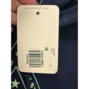 Levis Sweater Mens‎ Small Blue Graphic Hoodie Sweatshirt Drawstring Pullover NEW